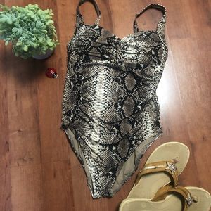 🖤BondEyeSnake Print🩶Australia 🩱One Piece Swimsuit 🩱🏊🏻